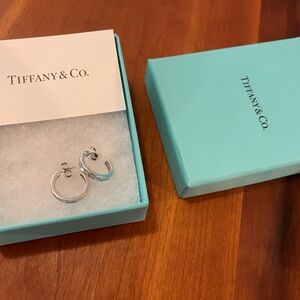 Tiffany & Co Authentic Silver Hoop Earrings EUC